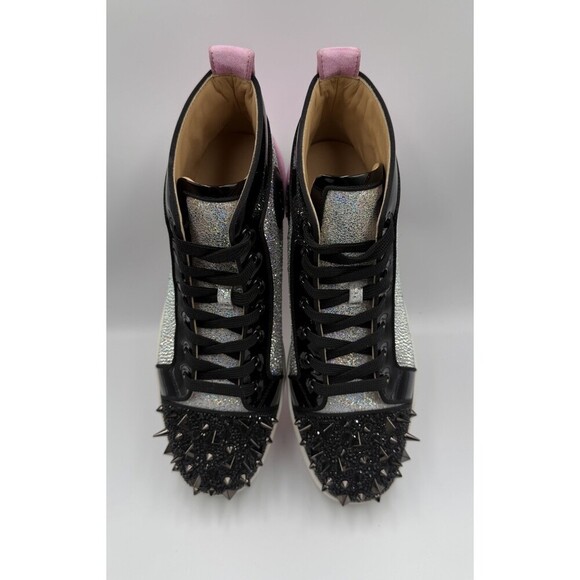 CHRISTIAN LOUBOUTIN Louis Strass Sneakers Pink High Swarovski Size 43 EU, 10 US main image 9